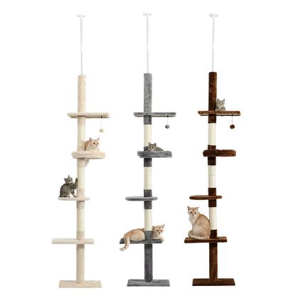 239-275cm "Cactus" Adjustable Floor-to-Ceiling Cat Tree