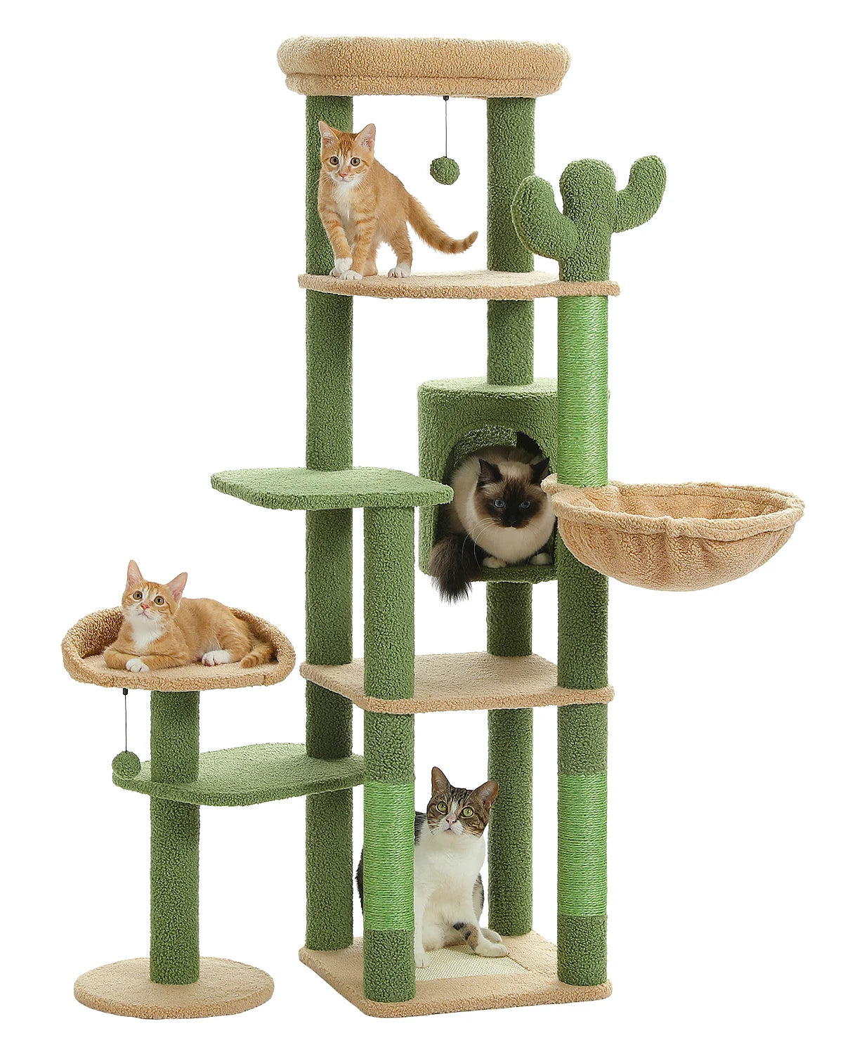 Torre per gatti "Cactus" da 150 cm