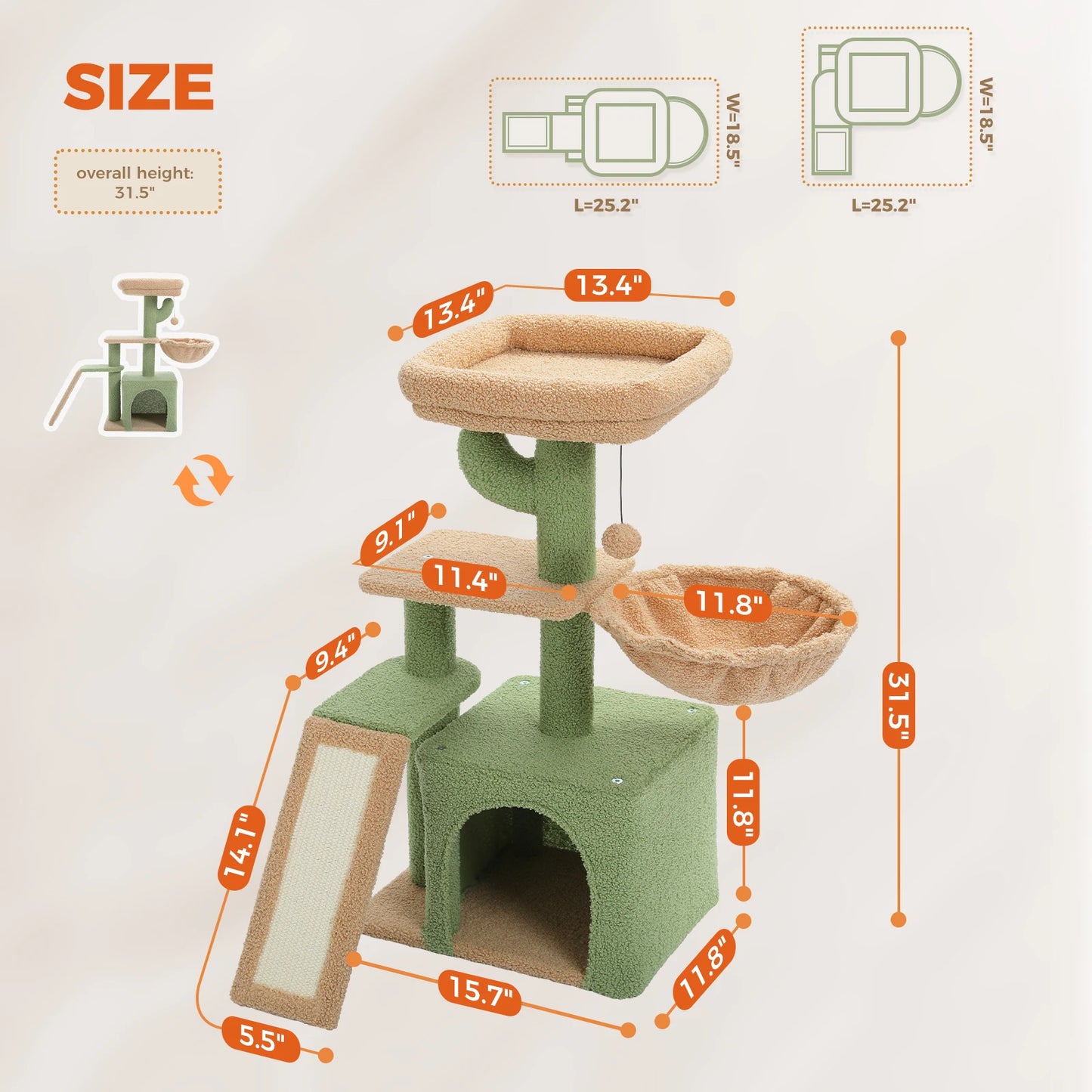 80cm "Junior" Small Cat Tree Tower