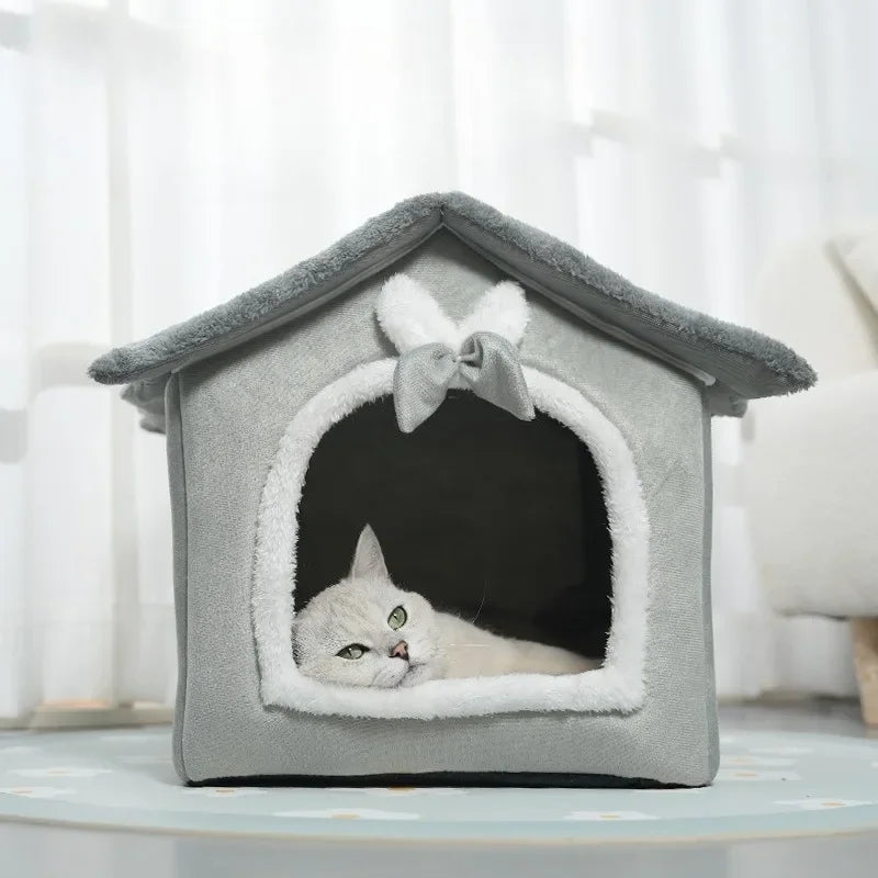 Cozy Plush Cat House