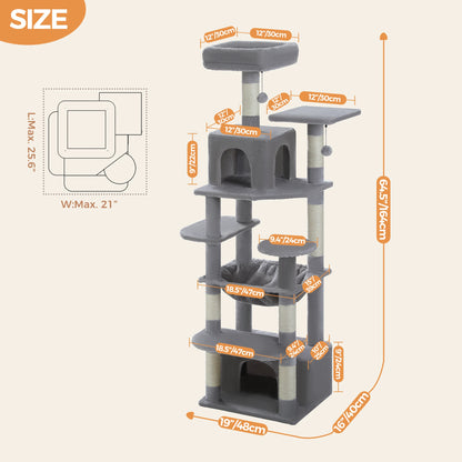 Torre per gatti "Midnight" da 184 cm 