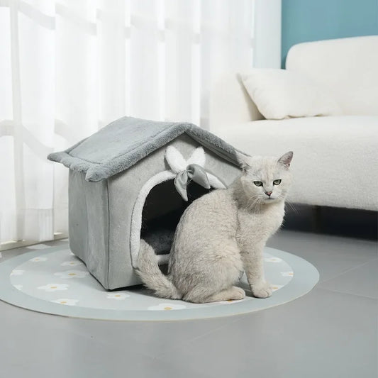 Cozy Plush Cat House