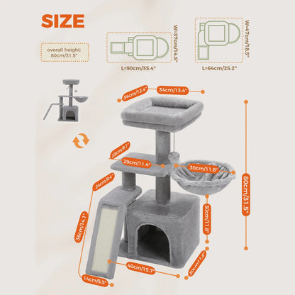 80 cm "Junior" kleiner Katzenbaumturm