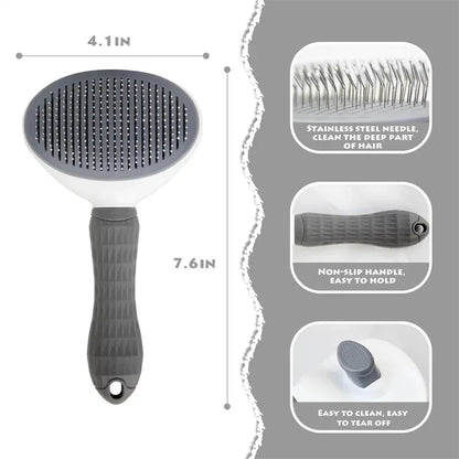 Self-cleaning Pet Hair Remove Brush