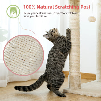 230-252cm "Coco" Cactus Cat Tree Floor to Ceiling Tower