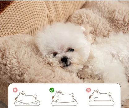 Cozy Coral Fleece Pet Bed "Bear"