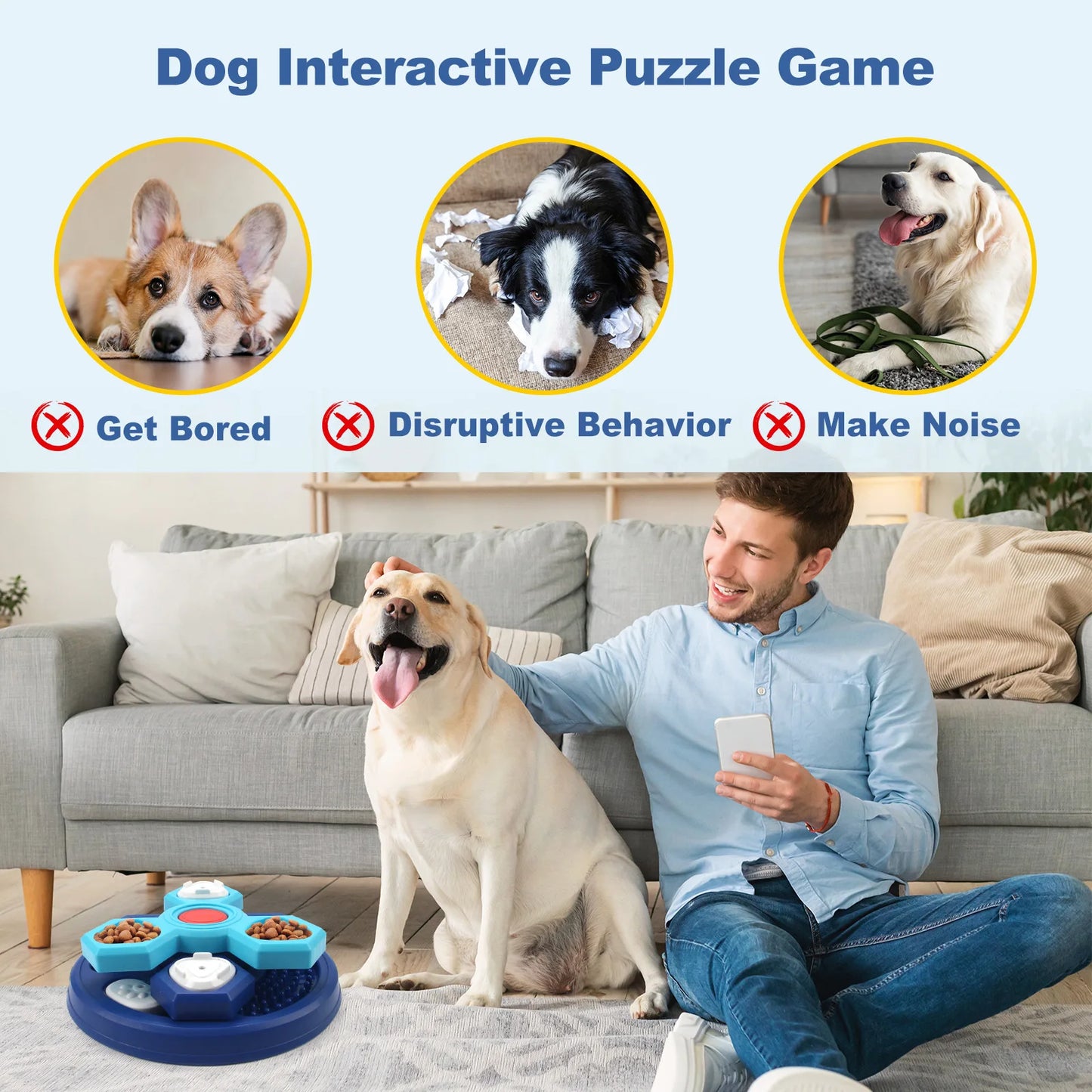 Interactive Dog Puzzle Feeder