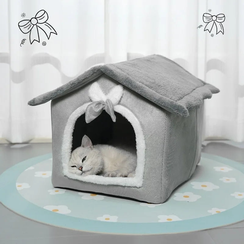 Cozy Plush Cat House