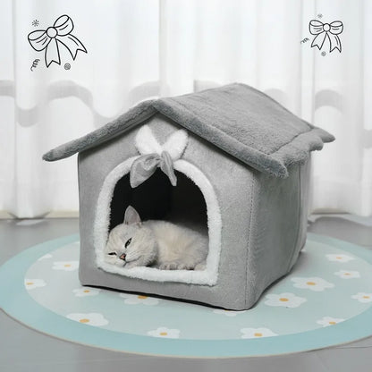 Cozy Plush Cat House