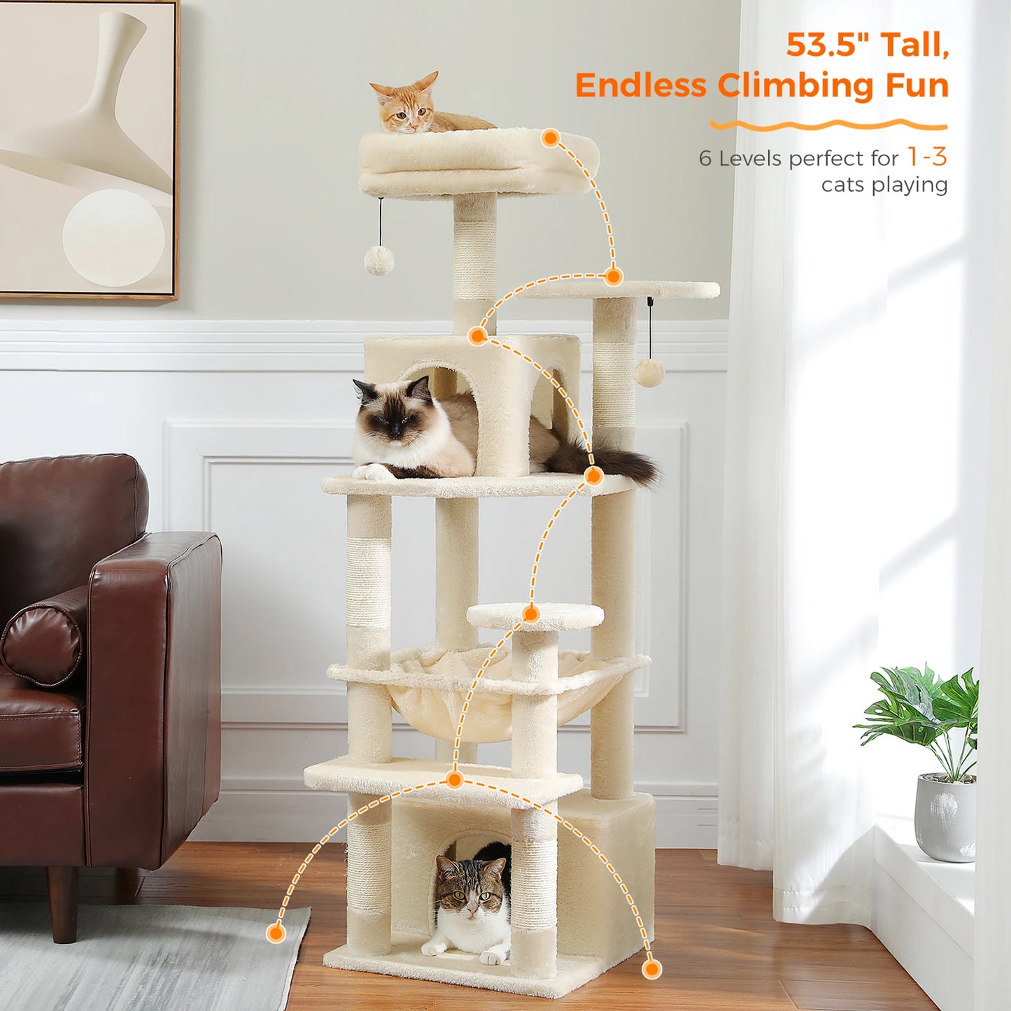 184cm "Midnight" Cat Tree Tower