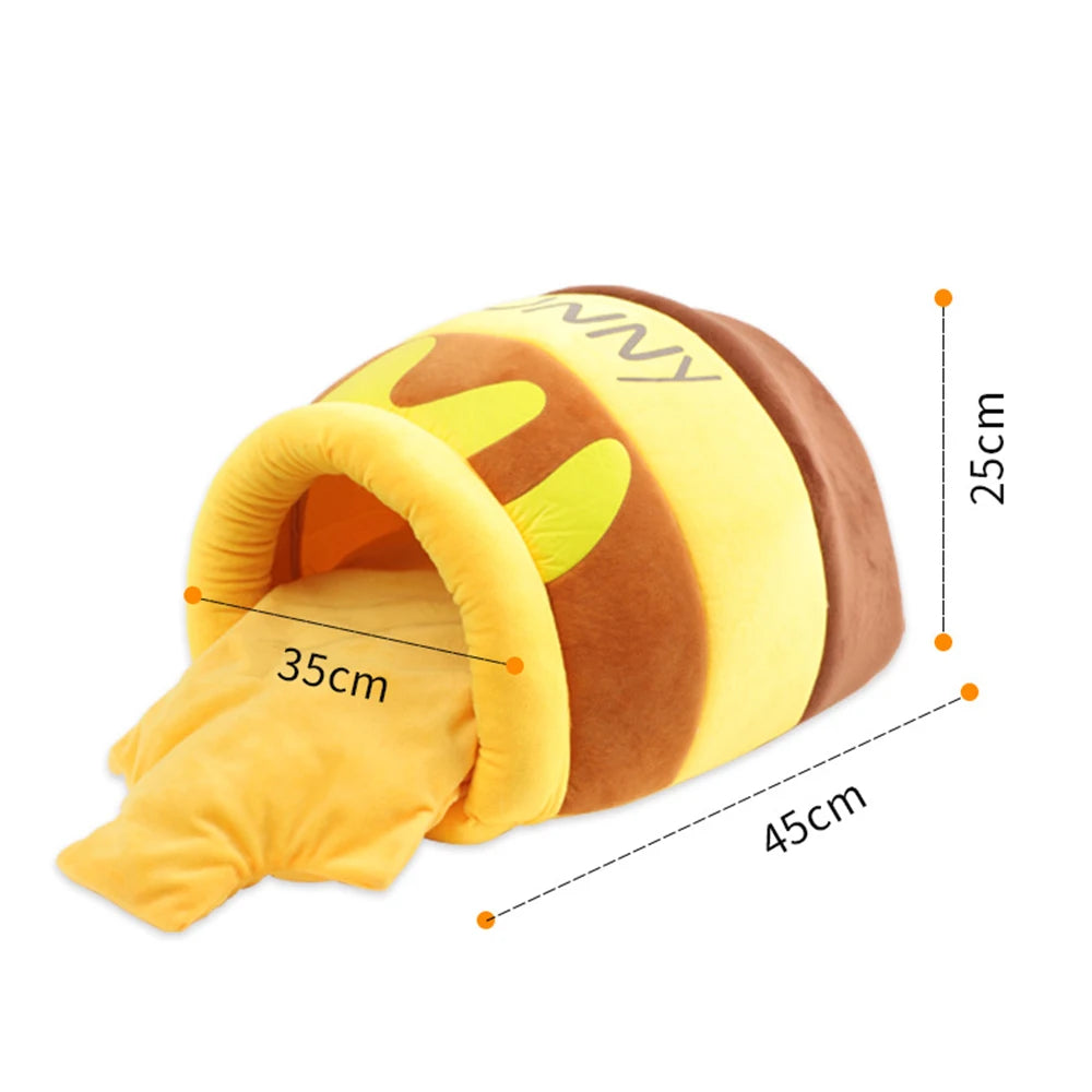 Gemütliches Korallenfleece -Haustierbett "Honig"