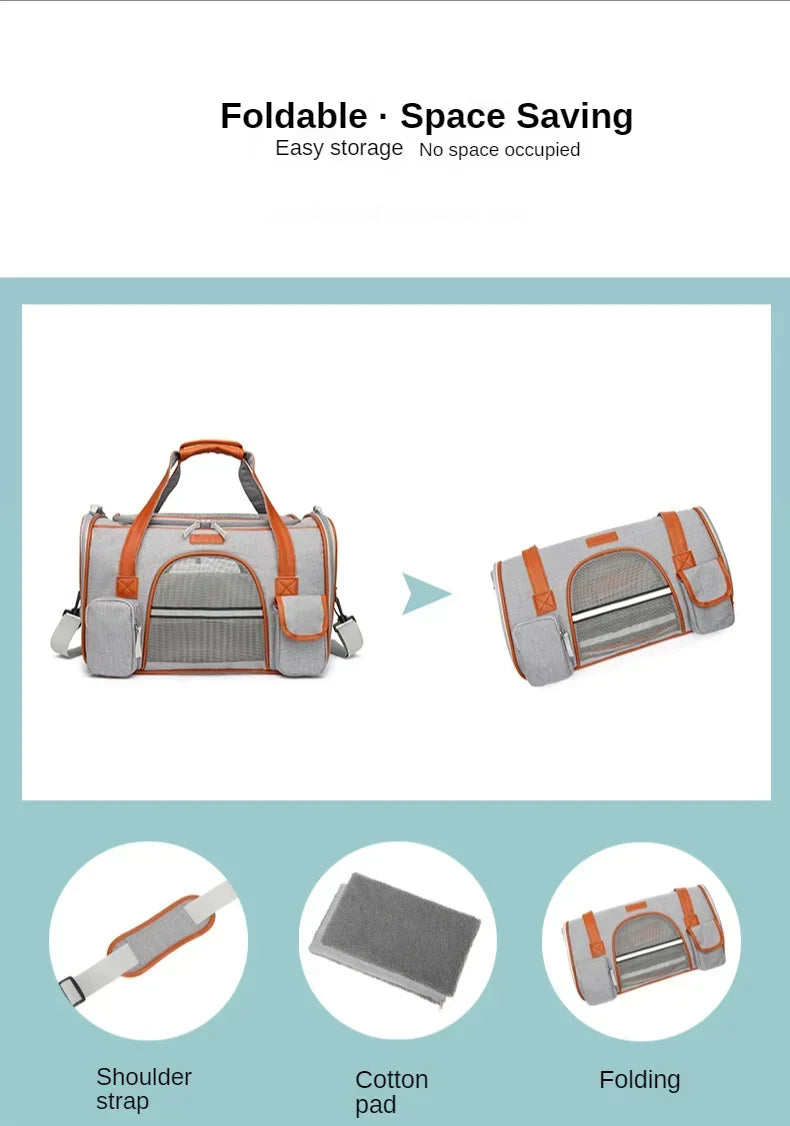 2025 Stylish Foldable Pet Travel Carrier