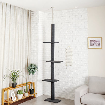 Albero per gatti regolabile dal pavimento al soffitto "Cactus" da 239-275 cm