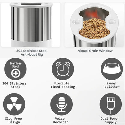 Automatic Smart Pet Feeder – WiFi & Voice Recording