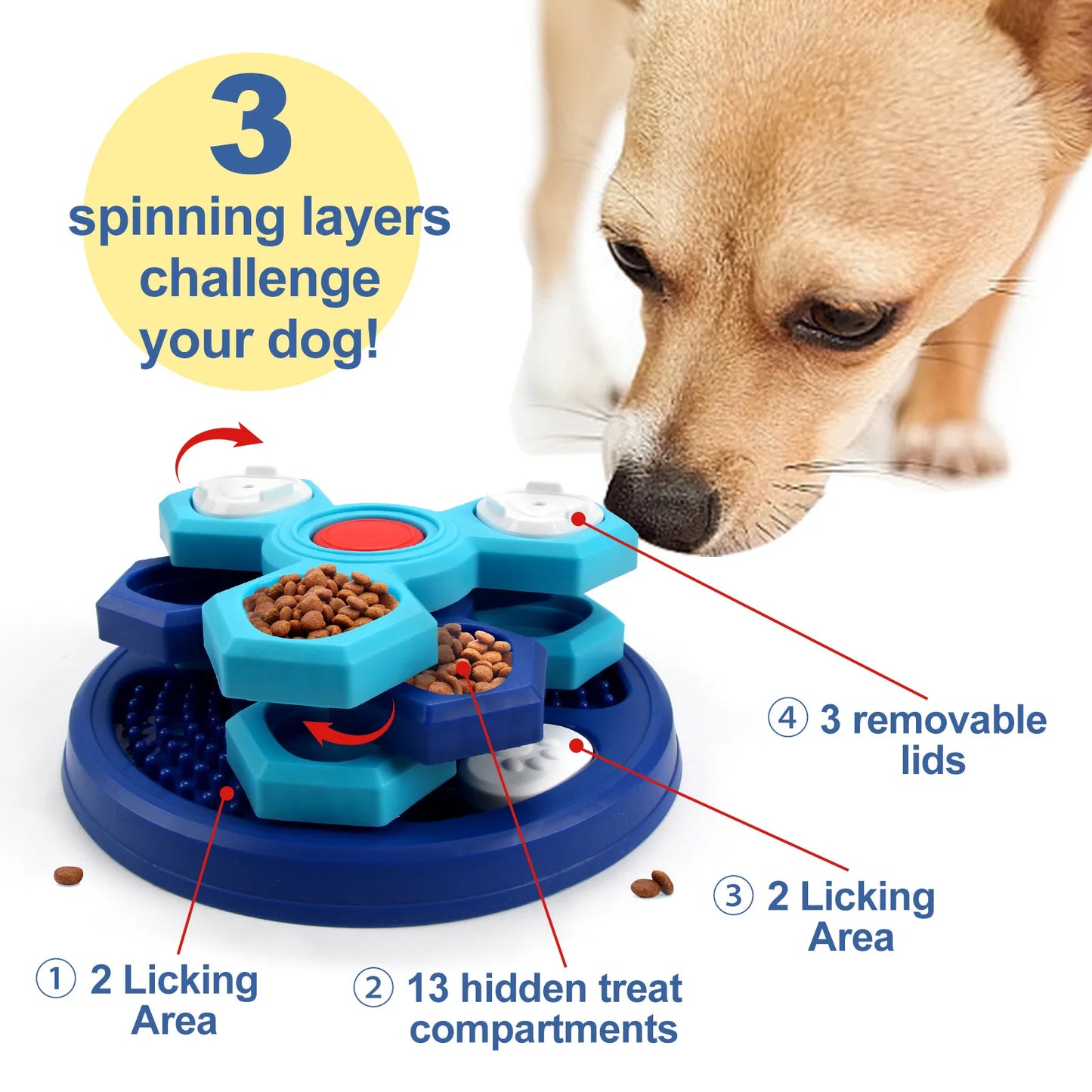 Interactive Dog Puzzle Feeder