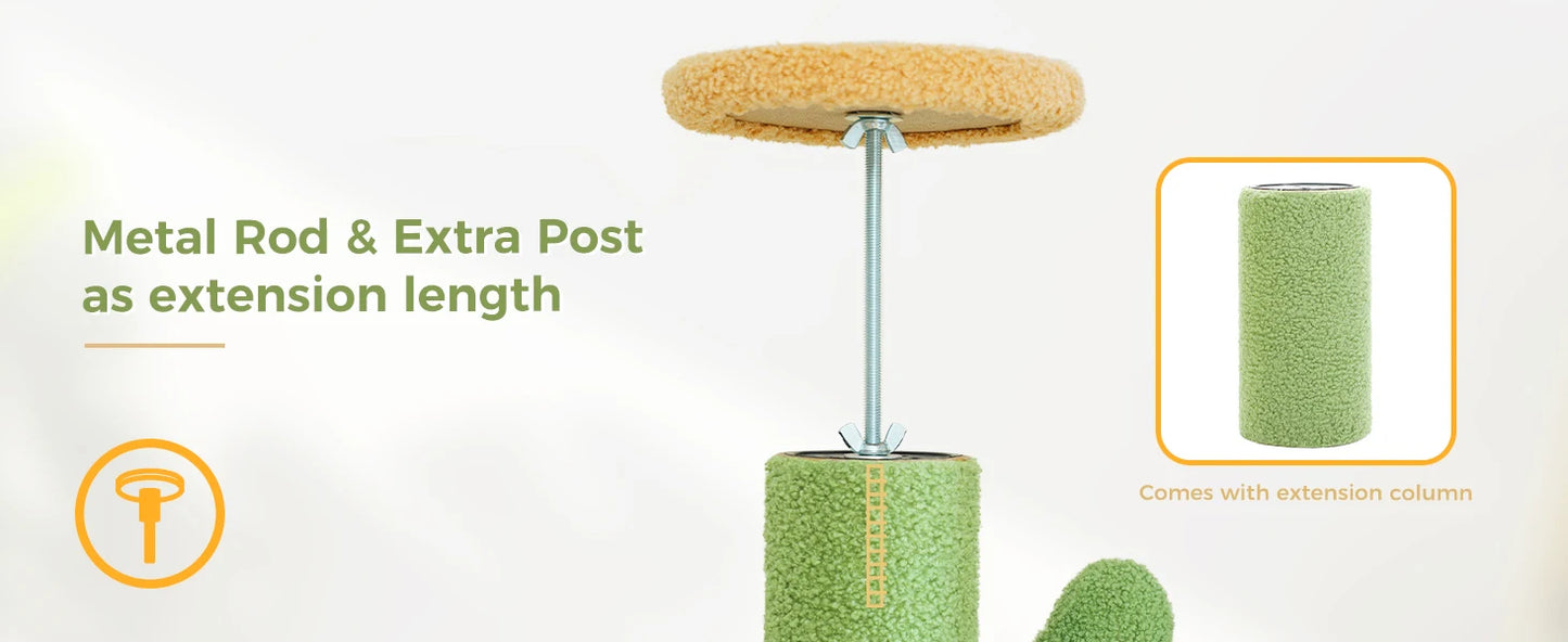 239-275cm "Cactus" Adjustable Floor-to-Ceiling Cat Tree