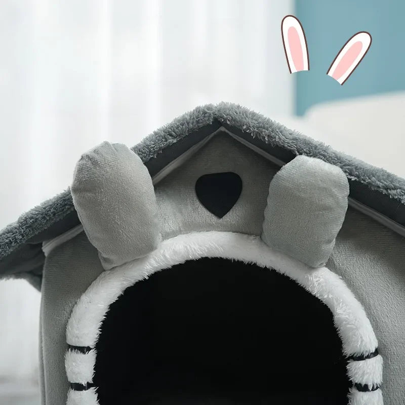 Cozy Plush Cat House