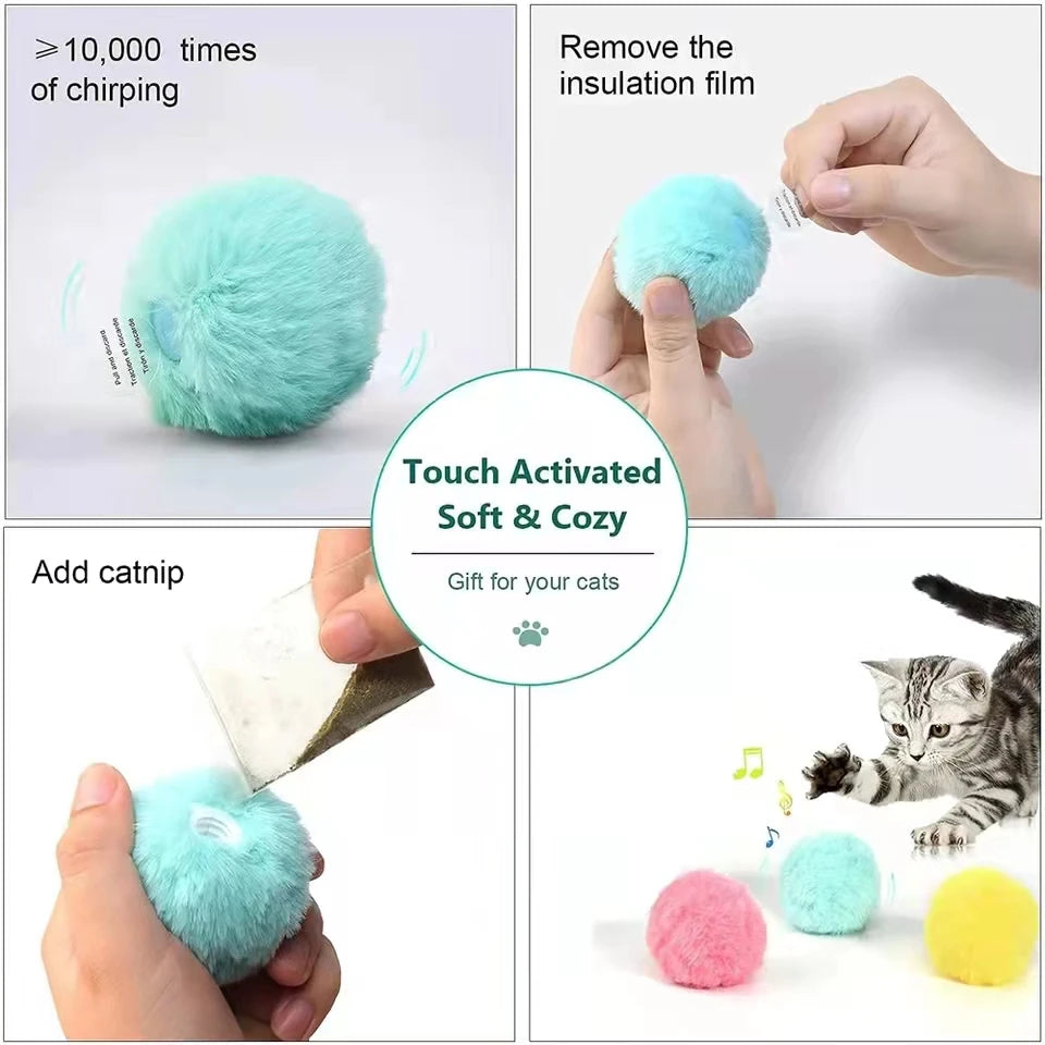 2025 "Fluffy" Interactive Catnip Sound Ball