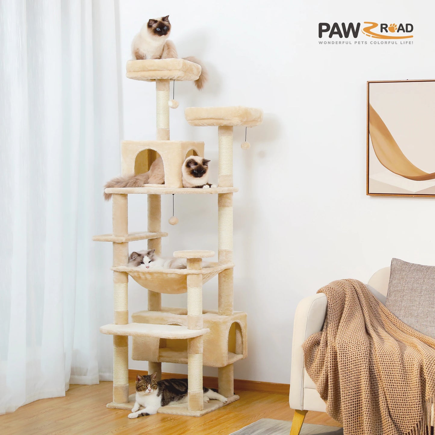 184cm "Midnight" Cat Tree Tower