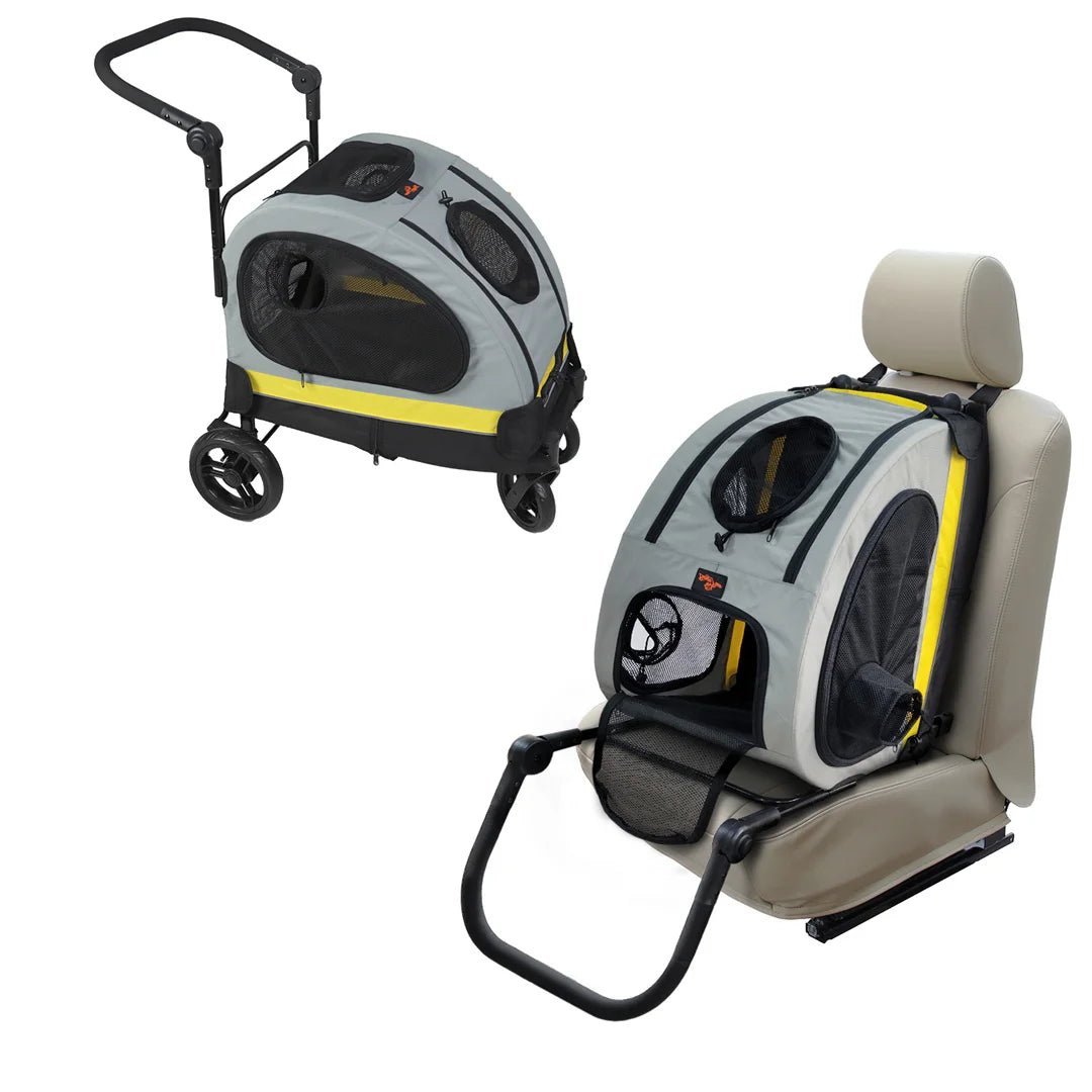 Seggiolino auto e passeggino multifunzionale 2 in 1 per animali domestici