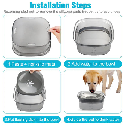 2L Spill-Proof Dog Water Bowl