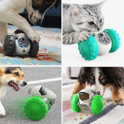 Mangiatoia interattiva per animali domestici – Giocattolo di equilibrio a forma di tumbler