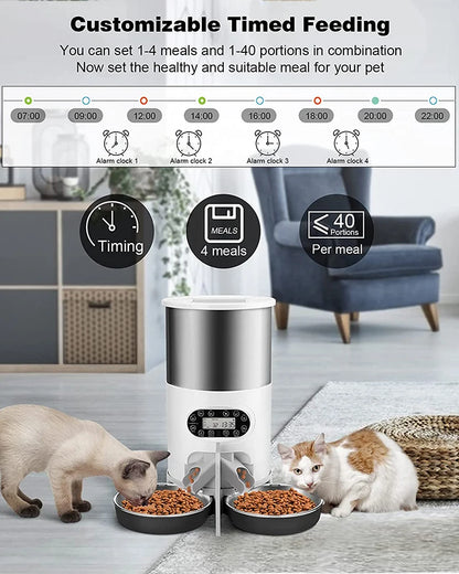 Distributore automatico di cibo per animali domestici intelligente - WiFi e registrazione vocale