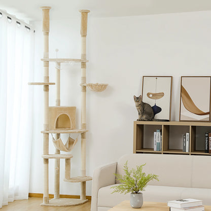 230-252cm "Coco" Cactus Cat Tree Floor to Ceiling Tower