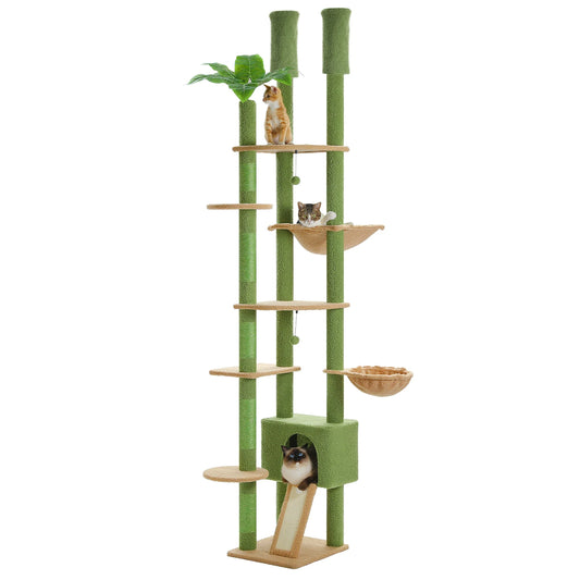 230-252cm "Coco" Cactus Cat Tree Floor to Ceiling Tower