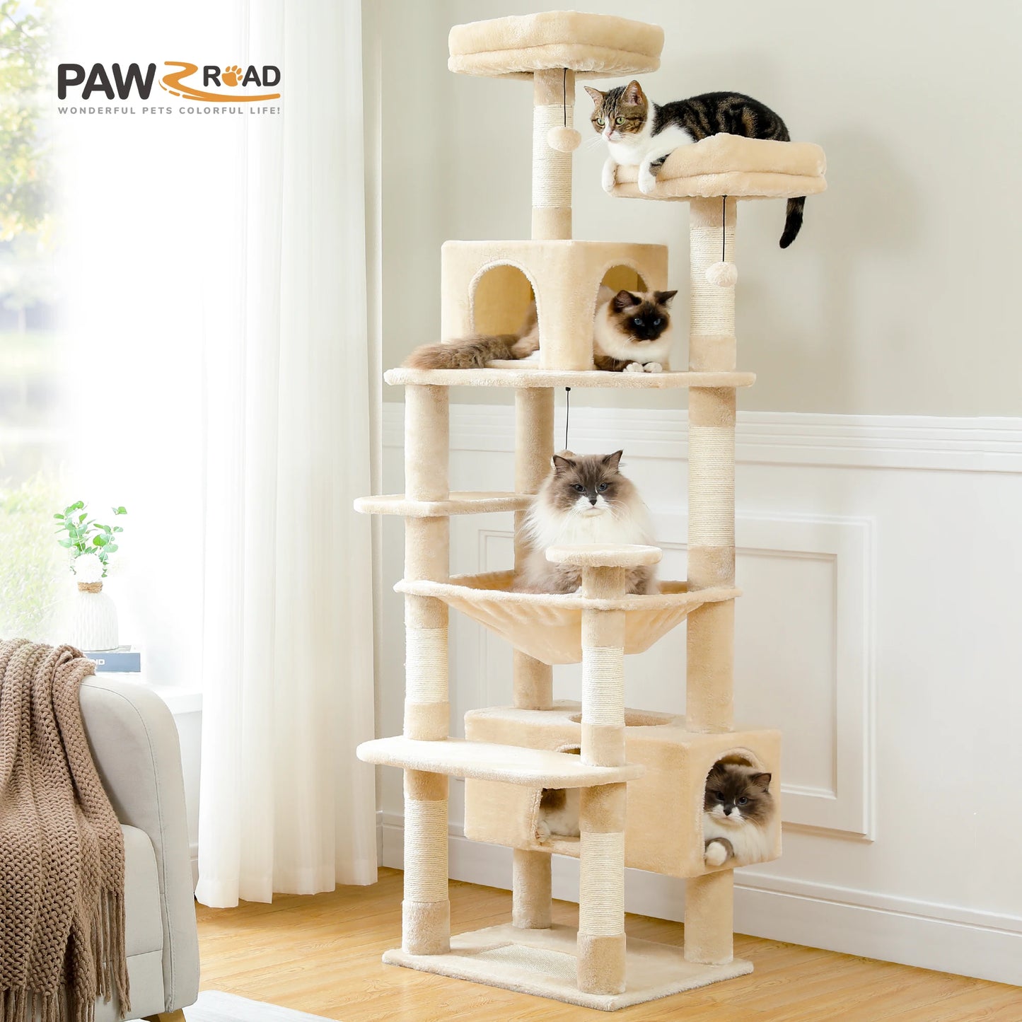 184cm "Midnight" Cat Tree Tower