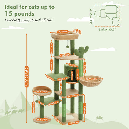 150 cm "Cactus" Katzenbaumturm